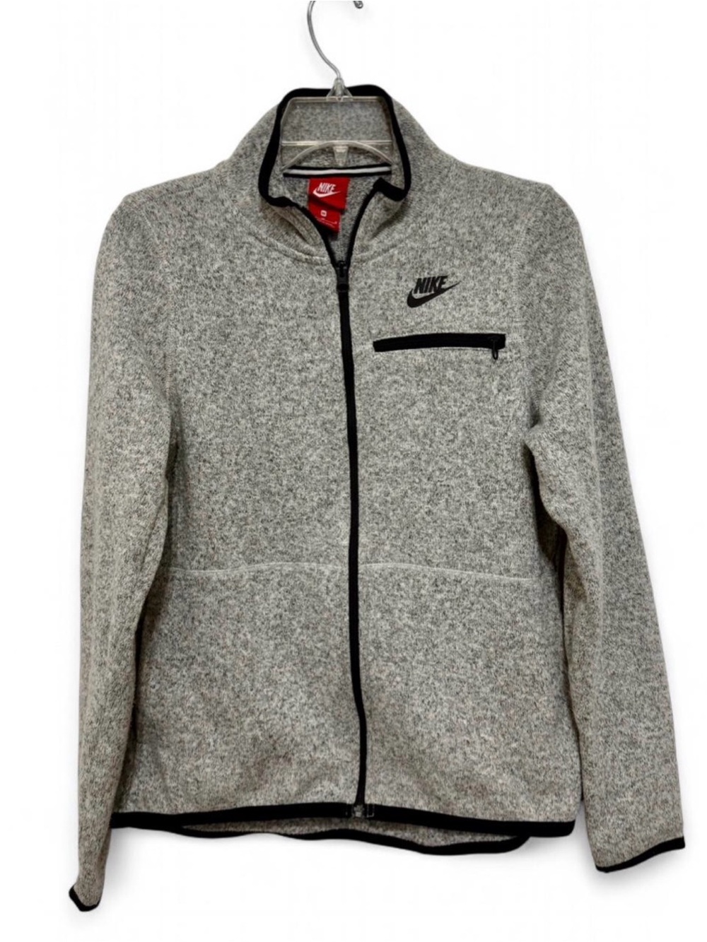 Nike Women's Grey Full-Zip Fleece Jacket - Picture 2 of 6